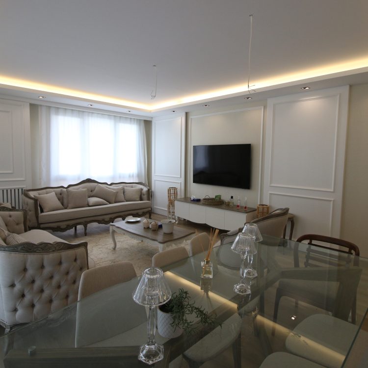مشروع إكساء الشقة 37 وهي شقة سكنية في إسطنبول، عمليات إكساء مع تصميمات ثلاثية الأبعاد قبل التنفيذ، مشروع متكامل بإمكانكم الإطلاع عليه....